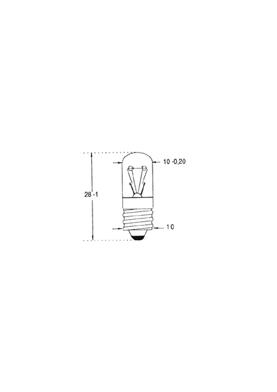 AMPOULE E10 6 V 300 MA