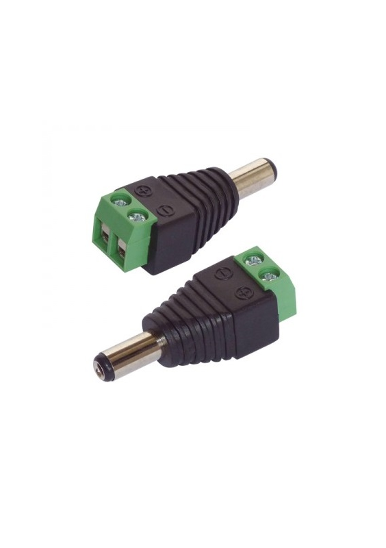 CONNECTEUR DC MALE 2.1/5.5mm À VIS