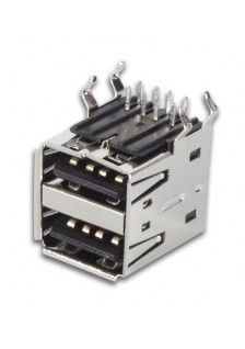 USB A FEMELLE - DOUBLE CONNECTEUR 90° - POUR CI
