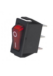 INTERRUPTEUR À BASCULE 15A SIMPLE LUMINEUX ROUGE