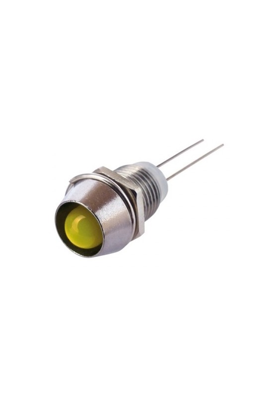 LED JAUNE + SUPPORT 6mm