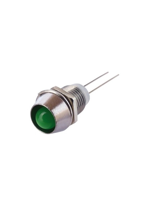 LED VERTE + SUPPORT 6mm