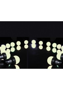 GUIRLANDE 20 LAMPES LED - BLANC CHAUD - 11m