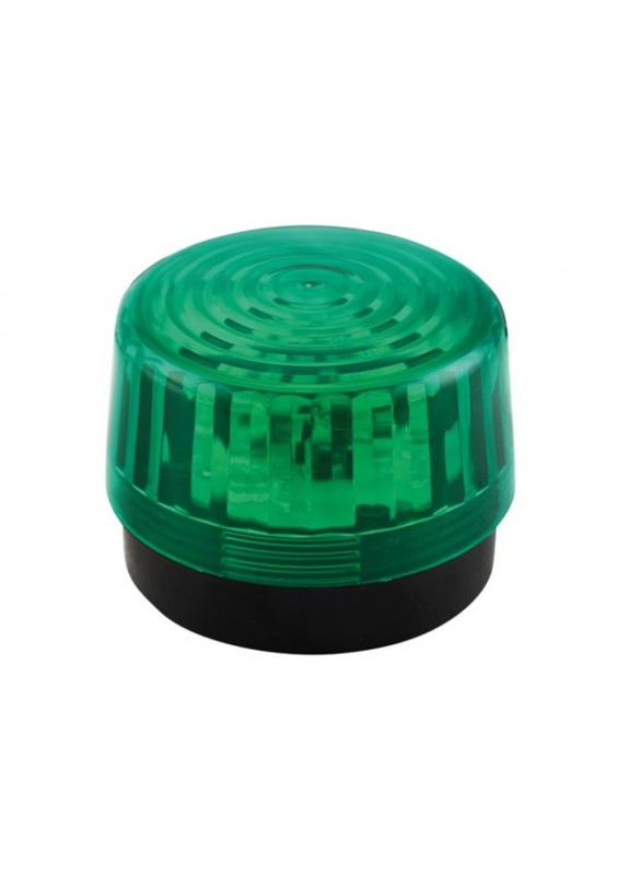 FLASH STROBOSCOPIQUE À LED - VERT - 12 VCC - Ø 100mm