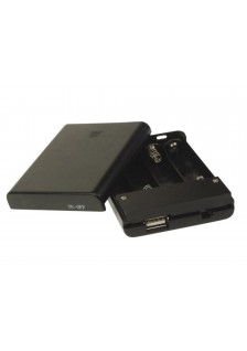 COUPLEUR DE 4 PILES R6 (AVEC CONNEXION USB) + INTERRUPTEUR