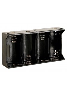 COUPLEUR DE 4 PILES D (LR20) - AVEC COSSES À SOUDER