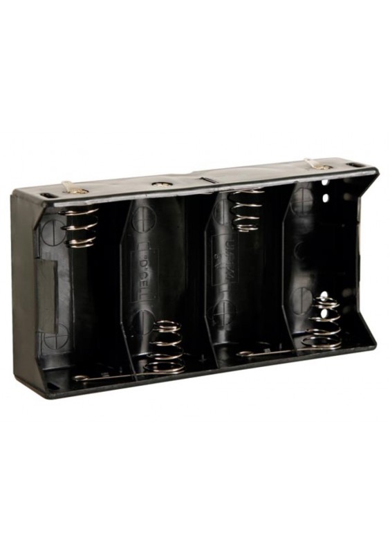 COUPLEUR DE 4 PILES D (LR20) - AVEC COSSES À SOUDER