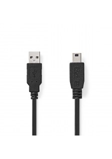 CÂBLE USB 2.0 - USB-A MÂLE / USB MINI-B 5 BROCHES MÂLE - 2m