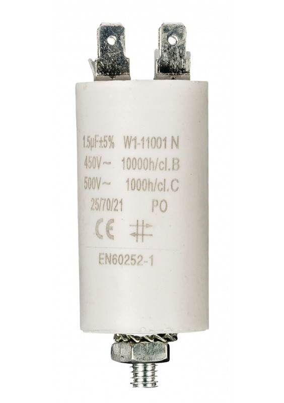 Condensateur de démarrage à cosses - 1.5µF / 450 V