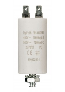 Condensateur de démarrage à cosses - 2.5µF / 450 V