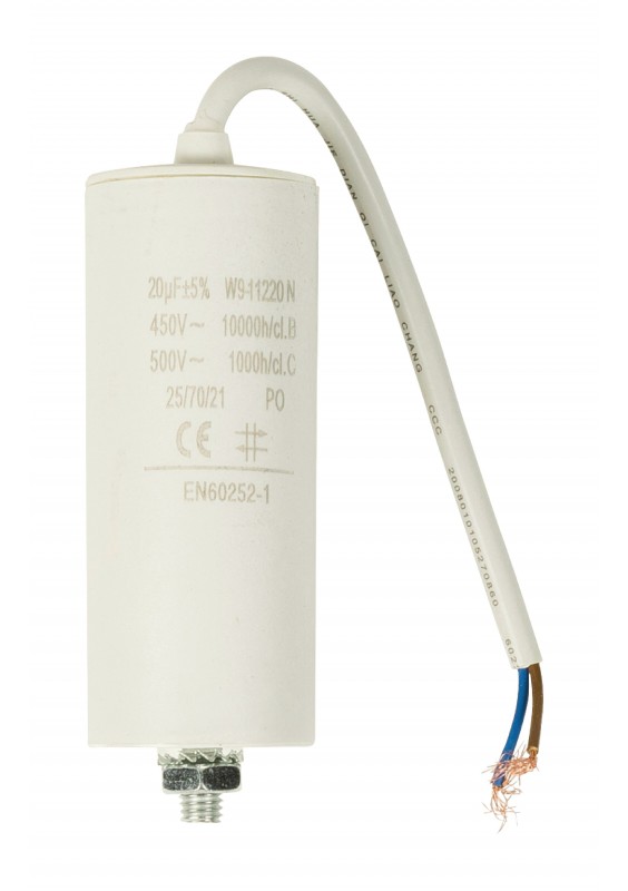 Condensateur de démarrage à câbles - 20.0uF / 450 V