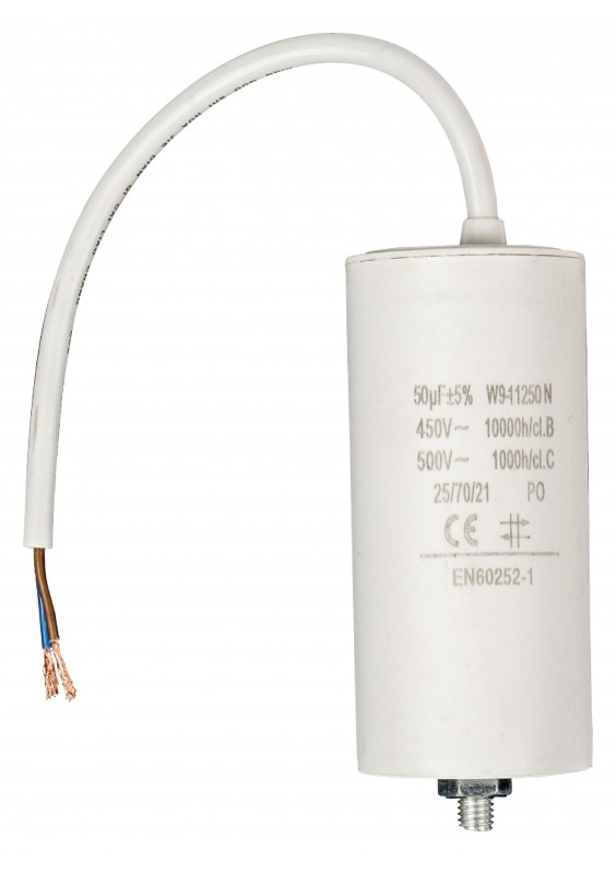 Condensateur de démarrage à câbles - 50.0µF / 450 V