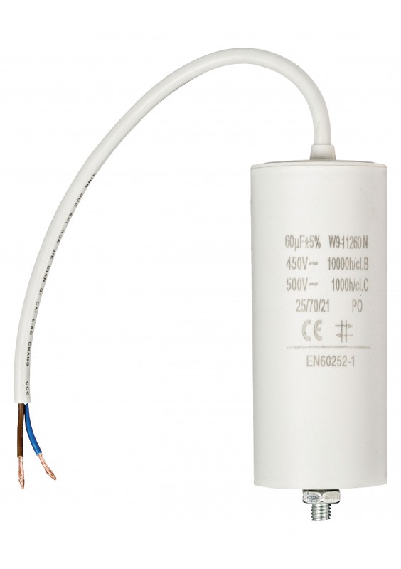 Condensateur de démarrage à câbles - 60.0µF / 450 V