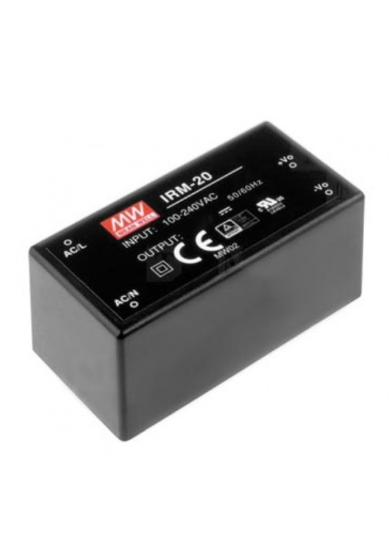 MEAN WELL 20W - 1 SORTIE - ENCAPSULÉ - 12V