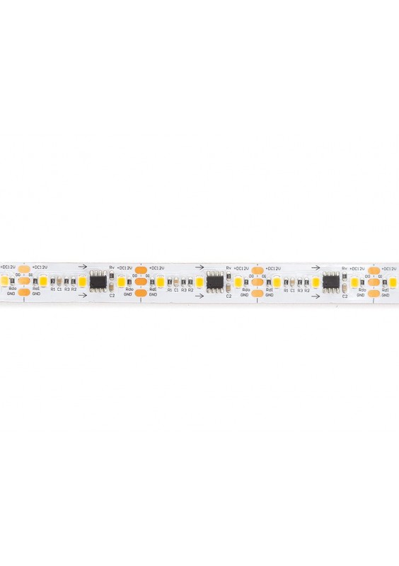 RUBAN DE LED NUMÉRIQUE - BLANC 2700K - 84 LEDs/m - 84 PIXELS/m - 5m - 12V - IP20 - CRI90