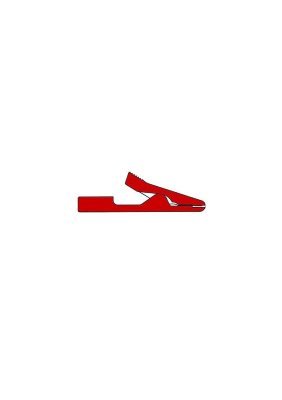 PINCE CROCODILE ISOLEE 2mm - ROUGE