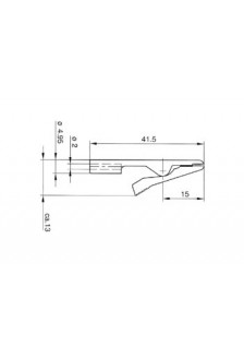 PINCE CROCODILE ISOLEE 2mm - ROUGE (MA1)