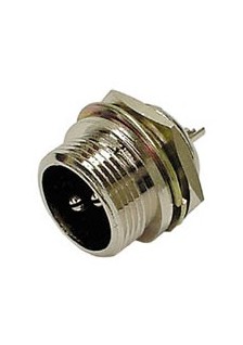 EMBASE MÂLE MULTICONTACTS POUR CHÂSSIS - 5 CONTACTS