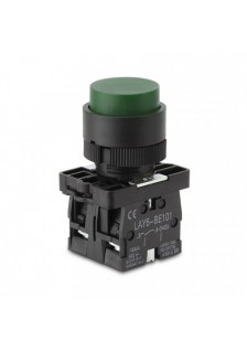 BOUTON POUSSOIR SURÉLEVÉ VERT - Ø 22mm