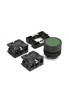 BOUTON POUSSOIR AFFLEURANT VERT - Ø 22mm