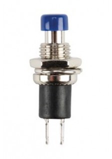 BOUTON-POUSSOIR OFF-(ON) BLEU