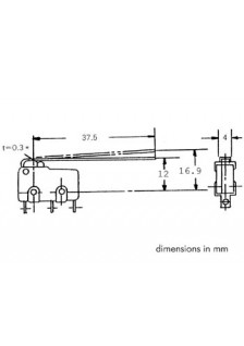 MICRORUPTEUR 5A -  LONG LEVIER DE COMMANDE