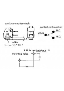 MICRORUPTEUR 12A - LONG LEVIER DE COMMANDE