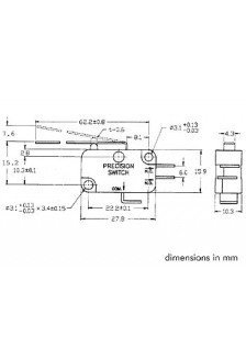 MICRORUPTEUR 12A - LONG LEVIER DE COMMANDE