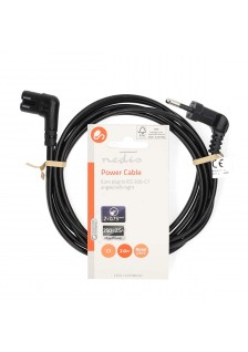 CORDON SECTEUR IEC-320-C7 COUDÉ NOIR - 2m