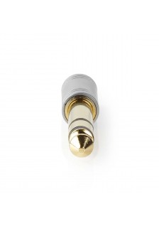 ADAPTATEUR JACK MÂLE 6.35mm VERS JACK FEMELLE 3.5mm - ARGENTÉ