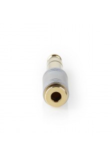 ADAPTATEUR JACK MÂLE 6.35mm VERS JACK FEMELLE 3.5mm - ARGENTÉ