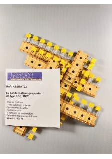 50 CONDENSATEURS POLYESTER MKT 63V 100nF