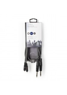 CORDON 2x JACK 6.35 MÂLE / 2x RCA MÂLE - 1.5m
