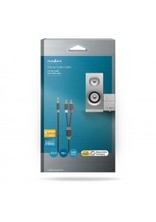 CORDON JACK 3.5 ST / 2x RCA MÂLE - 10m