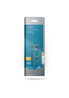 CORDON JACK 3.5 ST / 2x RCA MÂLE - 5m