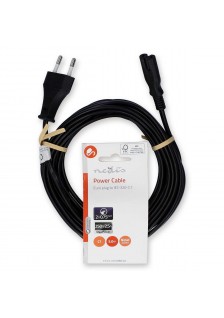 CORDON SECTEUR IEC-320-C7 DROIT NOIR - 5m