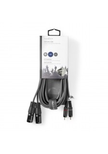 CORDON 2x XLR MÂLE / 2x RCA MÂLE  - 3m