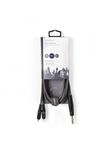 CORDON JACK 6.35 ST MÂLE / 2x RCA MÂLE - 1.5m