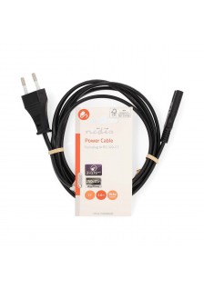 CORDON SECTEUR IEC-320-C7 DROIT NOIR - 2m