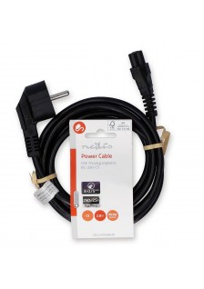 CORDON SECTEUR IEC-320-C5 COUDÉ NOIR - 1.8m