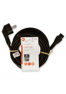 CORDON SECTEUR IEC-320-C5 COUDÉ NOIR - 5m