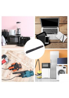 BLOC MULTIPRISES - 10 PRISES - AVEC PROTECTION CONTRE LES SURCHARGES