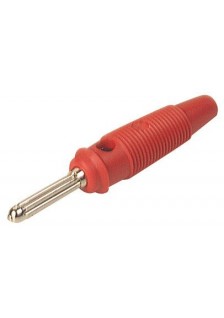 FICHE BANANE MÂLE 4mm - ROUGE