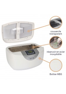 NETTOYEUR À ULTRASONS AVEC MINUTEUR - 2.6 LITRES - 170W