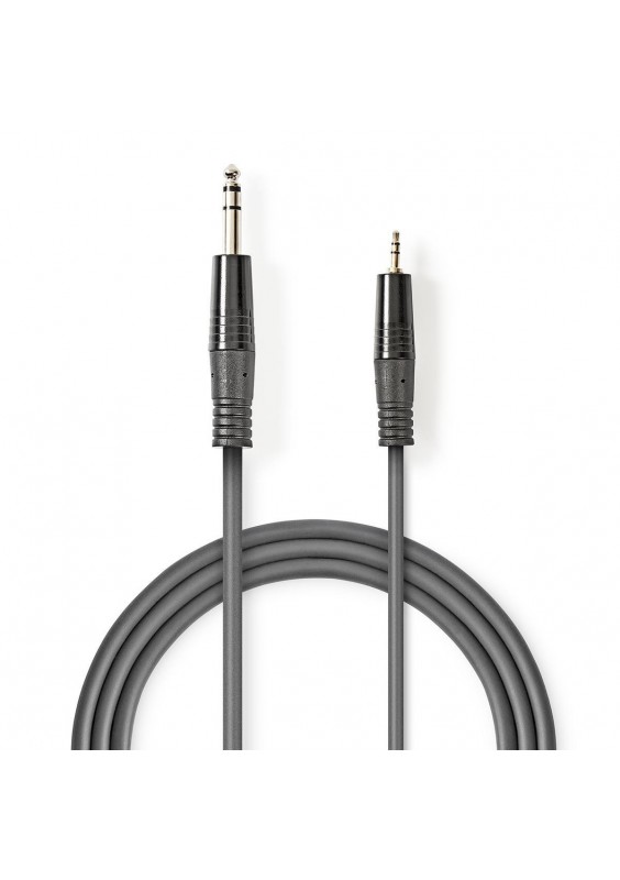 CORDON JACK 6.35 ST MÂLE  /JACK3.5 ST MALE - 1.5m