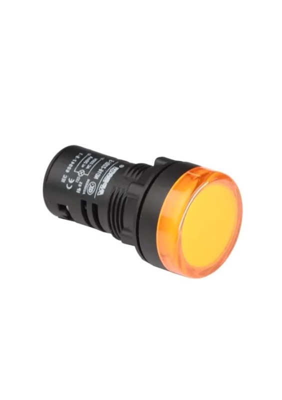 VOYANT LED ROND Ø 30mm 12V - JAUNE