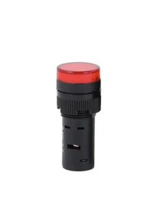 VOYANT LED ROND Ø 19mm 220V - ROUGE