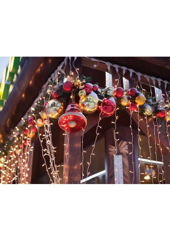 RIDEAU DE LUMIÈRE 300 LED - 4mx1.3m - BLANC CHAUD - INTÉRIEUR ET EXTÉRIEUR