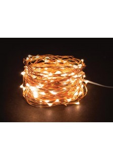 GUIRLANDE MICROLIGHT LED - 12m - 120 LED BLANC CHAUD - INTÉRIEUR