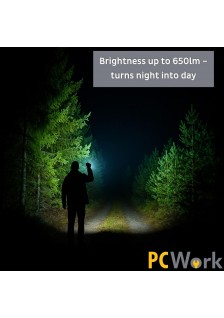 LAMPE DE POCHE LED 650 Lm  ZOOM RECHARGEABLE HYBRIDE